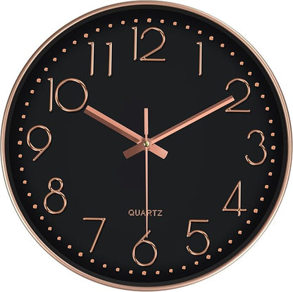 Wall Clock, Silent Wall Clocks Battery Operated 10 Inch- Modern Non Ticking by MABPEDO