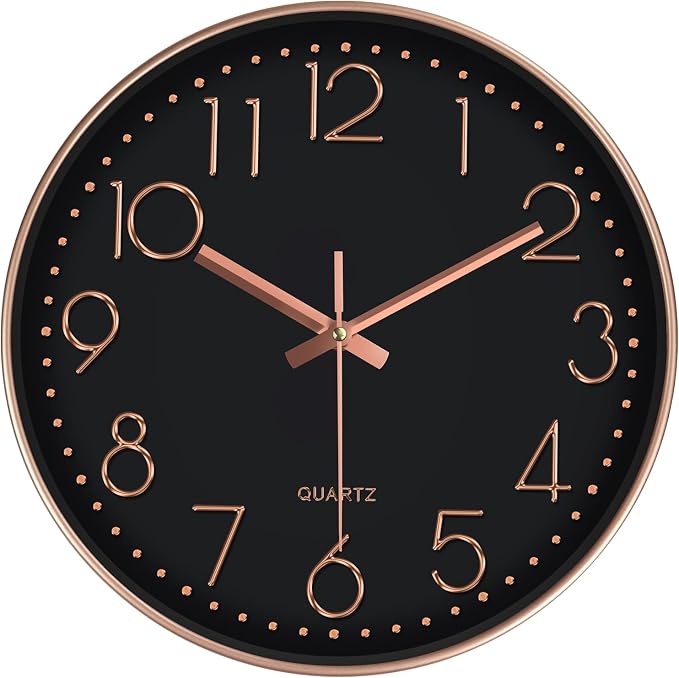 Silent Wall Clocks Battery Operated 8 Inch, Analog Wall Clock by MABPEDO