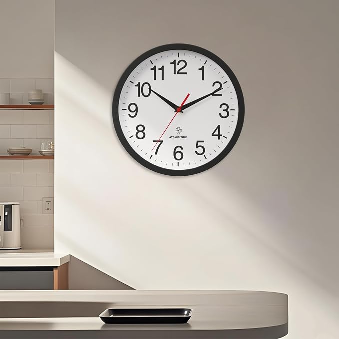 Rohioue Atomic Wall Clock, Modern 12 Inch Battery Operated Wall Clocks - Image 5