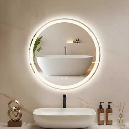 DUMOS 28 Inch Round LED Bathroom Mirror - Image 2