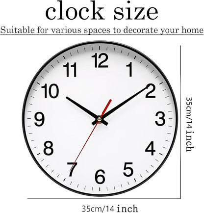 Spinaround Wall Clock, Modern Wall Clocks Battery, Silent Non-Ticking Analog - Image 2