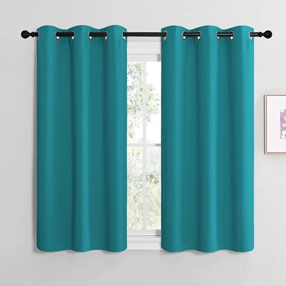 NICETOWN Room Darkening Curtains 50 inch Length 2 Panels, Thermal Insulated by NICETOWN