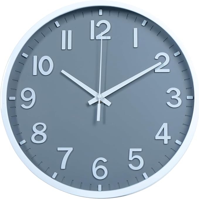 Wall Clocks Battery Operated 10 inch Modern Wall Clock, Silent Non Ticking Wall by Unknown