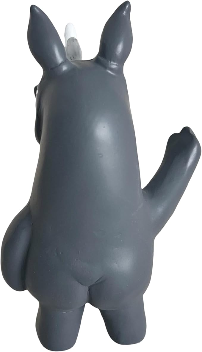 Jxueych Rebellious Rhino Figurine, Miniature Resin Rhino Standing 4 Inch, Adorable Mini Rhino - The Perfect Blend of Power and Charm for Your Home Decor!