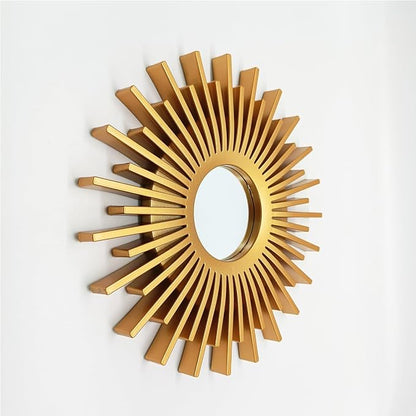 Gold Mirrors for Wall Decor Pack of 3. Round Mirrors.Rays of Light and Annual - Image 4