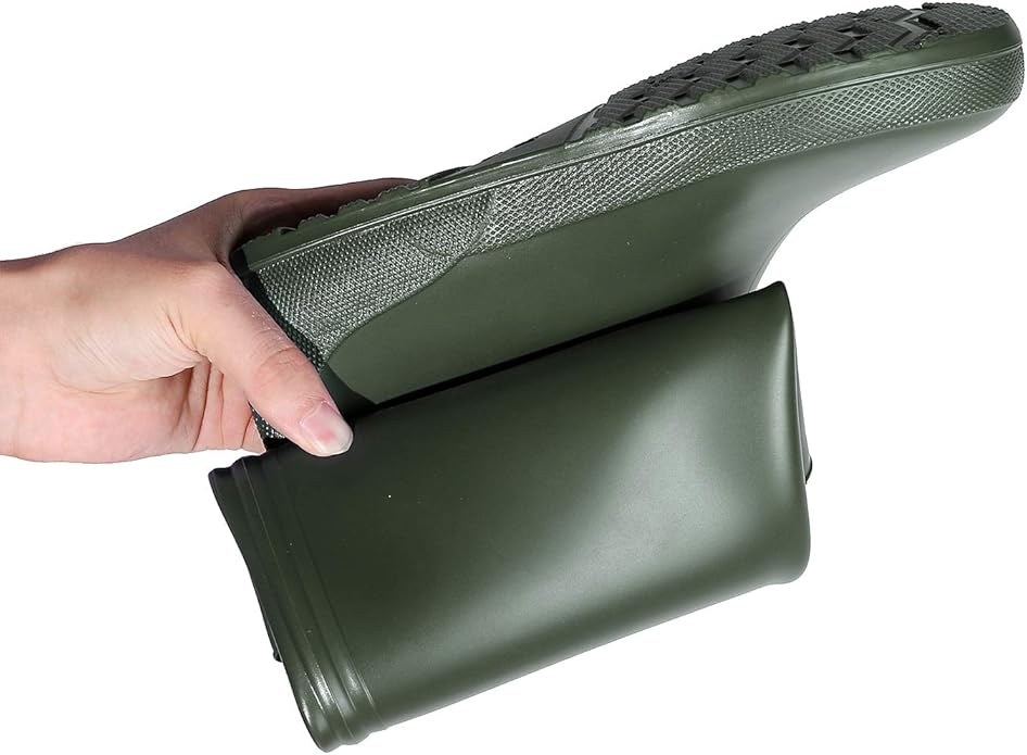 Asgard Packable Tall Rain Boots for Women Waterproof Rubber Garden Boots Ultra Lightweight Flat Mud Boots- NOT FOR WIDE CALF