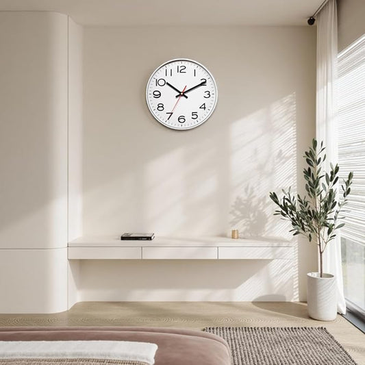 NUOVO 12Inch Wall Clock Number Quartz Large Decorative Quiet Wall Clocks Home - Image 2