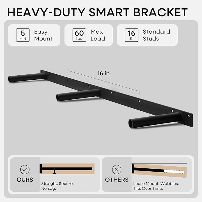 Homeforia 48 inch Oak Floating Shelf, High End Solid Real Wood 48inch Floating - Image 4