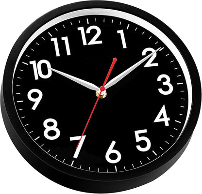 AKCISOT Wall ClockModern Black Silent Non Ticking Wall Clocks Battery Operated - Image 4