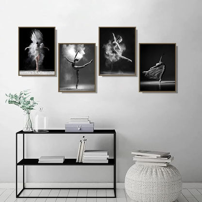 NCYEL Black and white ballet wall art dancer poster beautiful girl bedroom - Image 5