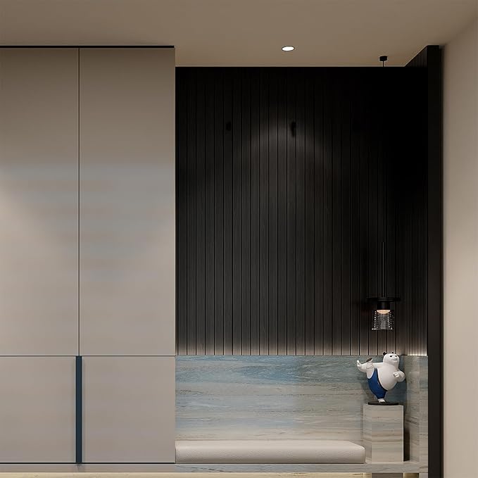 YU LI 3DH Peel and Stick PVC Slat Wall Panel 118"x15.75" Self-Adhesive Thick - Image 5