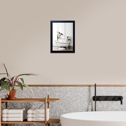 Framed Kids Bathroom Decor Funny Bathroom Wall Art Black and White Wall Decor - Image 6