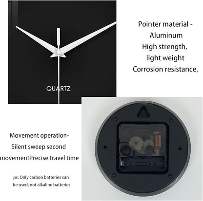XFM Minimalist Wall Clocks Battery Operated 20 Inch Large Black Wall Clock - Image 6