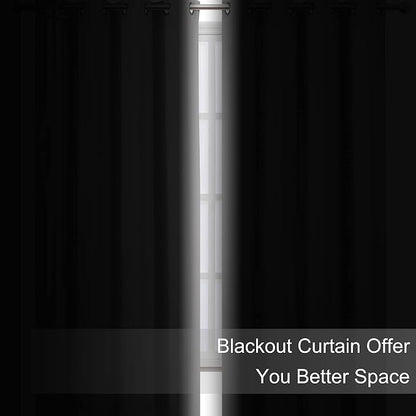 LEMOMO Blackout Curtains 42 x 95 inch/Light Grey Curtains Set of 2 - Image 3