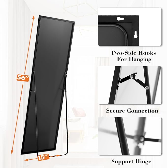 Sweetcrispy 56"x15" Full Length Mirror, Leaning or Standing Full Body Mirror - Image 5