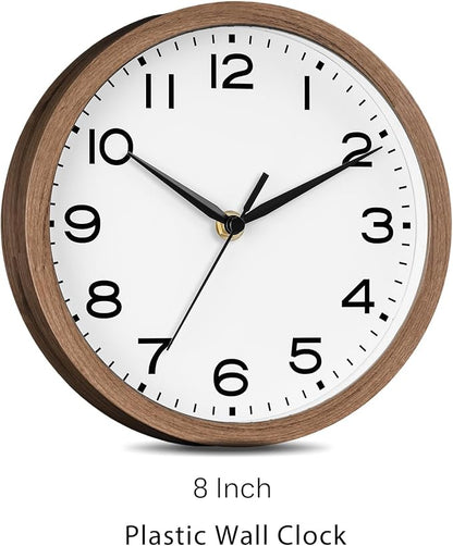 AKCISOT Wall Clock, Modern Small Wall Clocks Battery Operated 8 Inch, Silent - Image 3