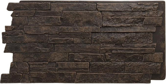 EverStone Acadia Ledge Faux Stone Panel, Alder Creek Color by EkenaMillwork