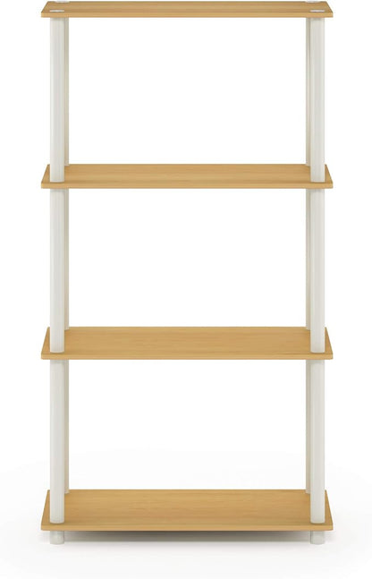 Furinno Turn-N-Tube 4-Tier Multipurpose Shelf Display Rack, Round Tubes - Image 8