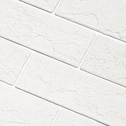 100 Old Town White Faux Brick Wall Tiles, 3D Thin Brick Veneers by TORURAL