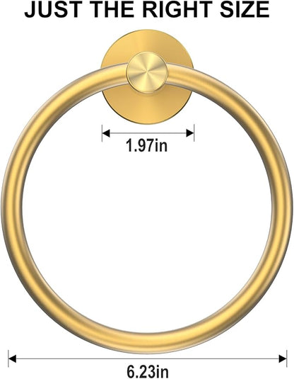 SetSail Towel Holder for Bathroom Wall Gold Towel Ring Stainless Steel Hand - Image 5