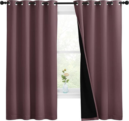 NICETOWN Bedroom Full Blackout Room Warming Curtain Panels, Super Thick by NICETOWN