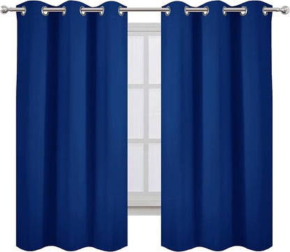 LEMOMO Blackout Curtains 40 x 63 inch/Royal Blue Curtains Set of 2 - Image 2