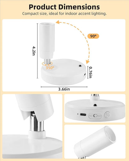 EZVALO Battery-Powered LED Spotlight Indoor, Wireless Picture Lights - Image 5