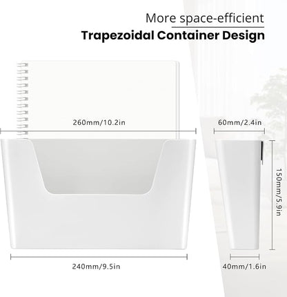 YOHOM Adhesive File Holder Plastic Document Folder Door No Drilling Mount Mail - Image 5