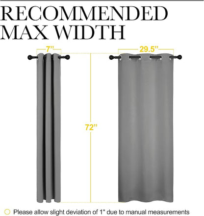 NICETOWN Silver Grey Blackout Curtain Panels - Image 6