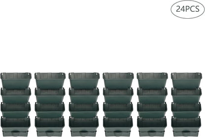 24 Pack Hanging Vertical Wall Planter, 12.99inch Wall Mounted Planter - Image 7