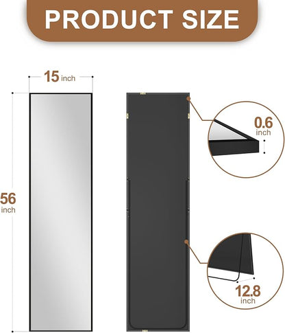 Delma Wall Full Length Mirror, Standing Mirror Full Body, Large Floor - Image 5