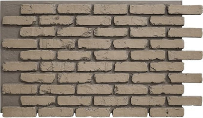 EverStone Aged Brick Faux Brick Panel, 46 7/8"W x 27"H x 1 1/4"D, Adobe Color by EkenaMillwork