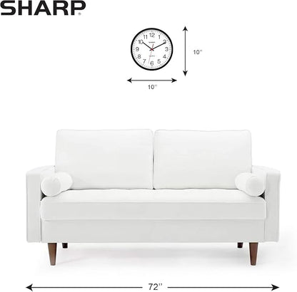 Sharp Wall Clock Silent Non Ticking 10 Inch Quality Quartz Battery Operated - Image 4