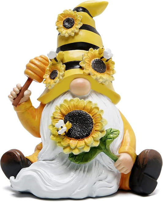 Hodao Bumble Bee Spring Gnome Decorations Honey Bee Gnomes Ornaments World Bee Day Decorations Gifts Fall Thanksgiving Gnomes Figurines Bee for Garden Decor Birthday Gifts for Mom, Grandma, Women