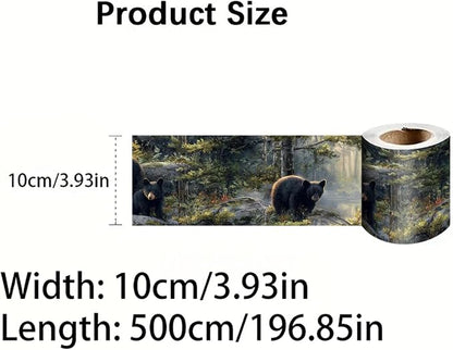 Forest Bear Wallpaper Border 196x4 Inch Peel and Stick Wall Border Self - Image 4
