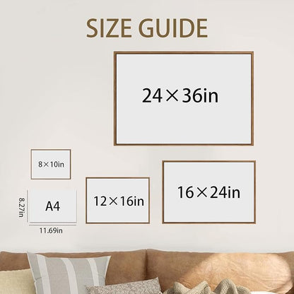 OIQArtOIQ Vintage Landscape Canvas Wall Art Framed Natural Scenery Painting - Image 3
