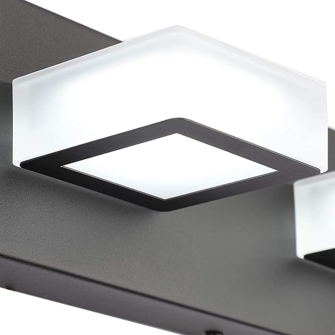Ralbay 46" LED Modern LED Black Vanity Lights Fixtures 7 Lights Acrylic Matte - Image 6