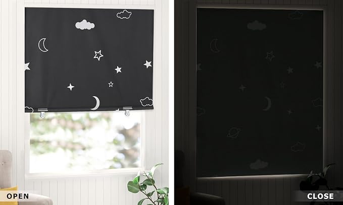 LazBlinds 100% Blackout Door Curtain, No Tools No Drill Cordless Blinds - Image 6