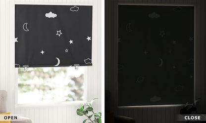 LazBlinds 100% Blackout Roller Shades, No Tools No Drill Cordless Blinds - Image 6