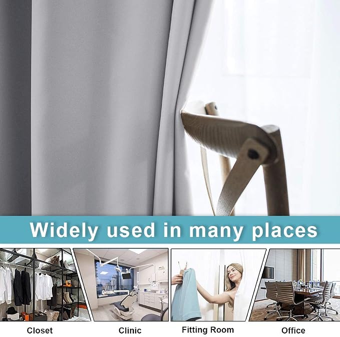 RYB HOME Grey Blackout Curtains - Image 4