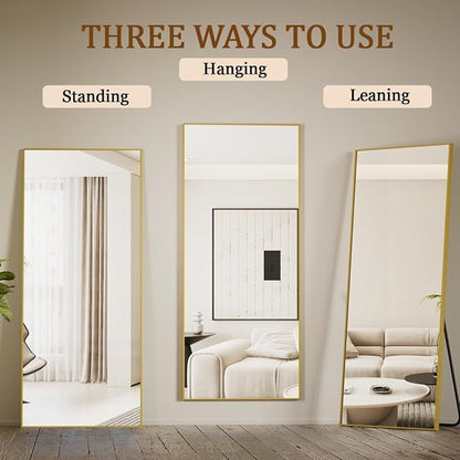 Koonmi 71"x26" Floor Mirror Full Length, Bedroom Floor Body Mirror - Image 5