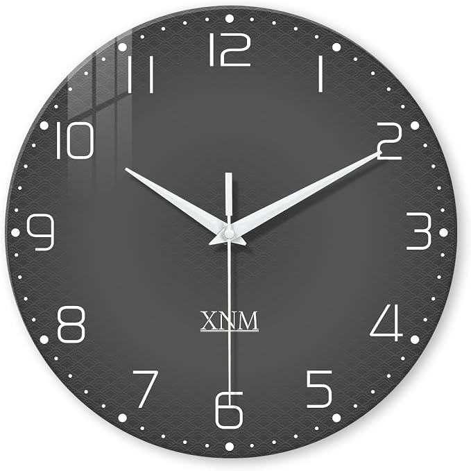 XNM Minimalist Large Clocks for Living Room Round Wall Clock Battery Operated by XNMwallclock