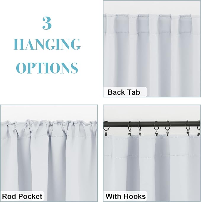 RYB HOME Blackout Curtains for Bedroom, Window Shades Thermal Insulating - Image 2
