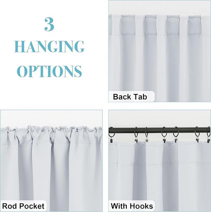 RYB HOME Blackout Curtains for Bedroom, Window Shades Thermal Insulating - Image 2