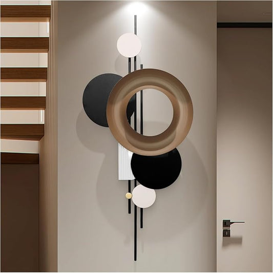 HEBOIX Modern Geometric Large Metal Wall Art 3D Wall Sculptures Handmade Wall by HEBOIXHOMEDECOR