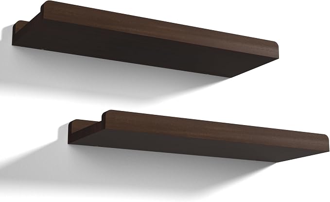 Love-KANKEI Floating Shelves Wall Mounted Set of 2, 17 Inch Rustic Wood Wall by Love-KANKEI