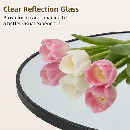 DUMOS 36 Inch Round Wall Mirror, Bathroom Mirror - Image 3