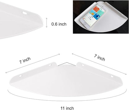 Small Wall Mounted Floating Corner Shelves 7 inch Metal Shelf Corner Shelf - Image 2