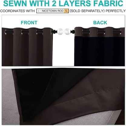 NICETOWN Cold Blocking 100% Blackout Curtains, Durable Black Lined Blackout - Image 5