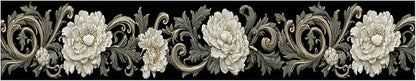 Beige Floral Scroll Wallpaper Border 196x4 Inch Peel and Stick Wall Border - Image 2
